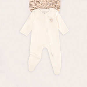 Combinaison bébé en coton biologique ALB14 |   Tricot respirant à manches longues |   Combinaison unisexe mignonne pour toutes les saisons - Product Image 1