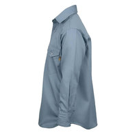Camisa de Trabajo Unisex de Talla Grande, Ignífuga, Transpirable, Impermeable, de Alta Visibilidad, de Algodón, Manga Larga, Azul, para Soldadura, Certificada
