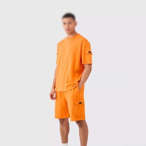 Ensemble décontracté d'été 2026 pour homme : T-shirt et short en coton tricoté respirant, personnalisable - Product Image 5