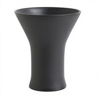 Vase en céramique noire mate avec deux poignées en boucle, design Art Déco, décoration de luxe pour la maison, vase à fleurs pour mariage