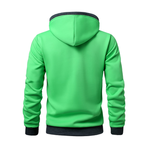 Sweat à capuche zippé pour homme de qualité supérieure, manches longues, décontracté, avec cordon de serrage, prix de gros, respirant, 100% coton molletonné - Product Image 2