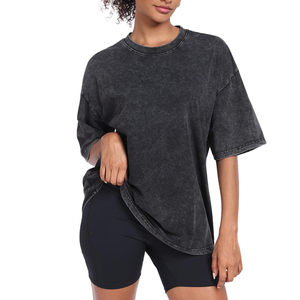 T-shirts oversize pour femmes, style urbain tendance, manches courtes, épaules tombantes, coupe ample, streetwear, impression personnalisée, t-shirts amples pour femmes - Product Image 4