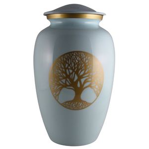 Polished Aluminum Urn for Human Ashes Adult Size - High Gloss Mirror Finish Cremation Urn -Shiny <b>Memorial</b> <b>Vase</b> for Funeral - Product Image 2