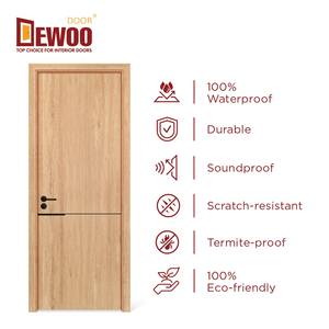 Portes d'intérieur WPC modernes personnalisées pour appartements insonorisées et imperméables avec surface finie pour hôtels et chambres à coucher - Product Image 2