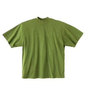 Camiseta de Manga Corta Verde Sólida Extra Grande para Hombre, 100% Algodón, Cuello Redondo, Estilo Casual, Tejido de Punto, Diseño Personalizado - Product Image 2