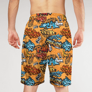 Shorts de Baño para Hombre con Estampado, Secado Rápido, Casuales, con Cordón en la Cintura, de Longitud Media - Product Image 4