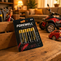 Baterai Alkali FOREWELL Energi Tinggi LR6 AA 1.5V Daya Tahan Stabil untuk Remote Control & Senter Grosir