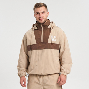 3/4 Zipper Custom Embroidered Logo Men <b>Windbreaker</b> Pullover Hoodie 100% Nylon Quick Dry Hoodie Hiking <b>Camping</b> Pullover Hoodie - Product Image 2