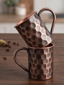 Taza de Cobre Martillada Premium para Moscow Mule, Colorida, de Lujo, con Revestimiento Arcoíris, Vasos para Cócteles, Resistentes y Elegantes - Product Image 4