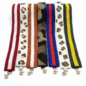 Correas de bolso personalizadas con cuentas para el día del partido, reemplazo de asas de bolso para equipos deportivos, correas cruzadas, correas de hombro de cuentas de semillas, piezas tejidas - Product Image 5