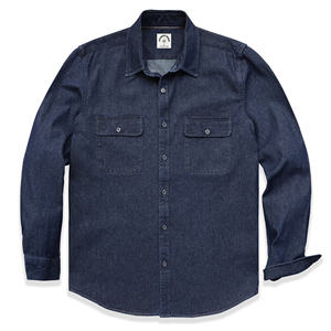 Camisa de Mezclilla para Hombre, Elegante, 100% Algodón, Manga Larga, Lavado Vintage, Uso Casual, Tejido Transpirable, Cómoda y Duradera, Ideal para Hombres - Product Image 1