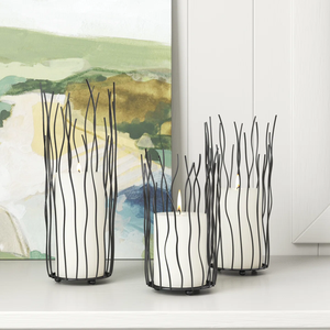 Modern Black Metal Heat Resistant Durable Eco-Friendly <b>Candle</b> Holder Set 3 Unique <b>Candle</b> Jars Home & Wedding Decor <b>Cheap</b> Prices - Product Image 4