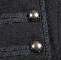Veste d'hiver grise pour homme, style hussard, vintage, patchwork, double boutonnage, col montant, imperméable, coupe ajustée, service OEM