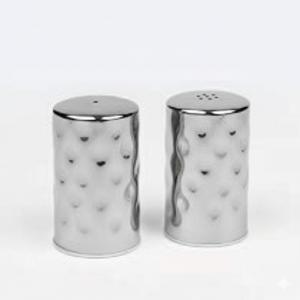 Saleros y Pimenteros Elegantes y Modernos de Acero Inoxidable Martillado con Base de Mármol Blanco, Decoración Premium para Cocina y Mesa de Comedor - Product Image 5