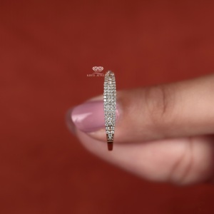 14K Yellow Gold Round Cut Lab Grown Diamond Pave Signet Engagement <b>Ring</b> Custom Fine Jewelry Wedding <b>Ring</b> OEM ODM Manufacturer - Product Image 6