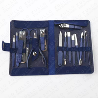 Ensemble d'outils de soin des ongles en acier inoxydable de qualité supérieure, 15 pièces, kit professionnel de manucure et pédicure, couleur personnalisée, vente en gros OEM
