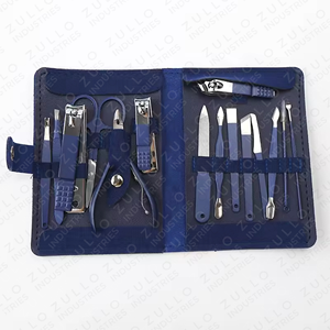 Premium 15PCS Stainless Steel Nail Care <b>Tool</b> Set Professional Manicure <b>Pedicure</b> Kit Custom Color Wholesale OEM - Product Image 3