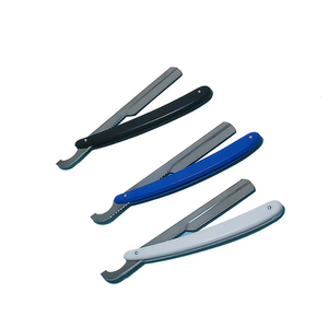 Rasoirs professionnels turcs en acier inoxydable, vente en gros, logo personnalisé, rasoir de barbier à lame unique remplaçable, plastique - Product Image 1