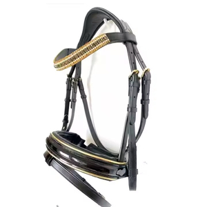 Bridon de cheval en cuir souple de haute qualité, réglable, avec design personnalisable, léger pour l'équitation, rembourré et de qualité supérieure - Product Image 6