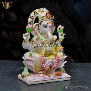 Estatua de Ganesha de Resina |   Elegante Ídolo del Dios Ganesha para Decoración del Hogar y Templos - MALIYAS - Product Image 3