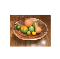 Creatieve houten schaal met voet voor hotel, restaurant, bruiloft, fruit, taartpresentatie en desserts.