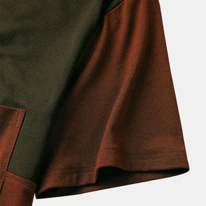 Patchwork Color Block Men T Shirt Oversized <b>Short</b> Sleeve Pocket Cotton Casual Streetwear Tee - Product Image 4
