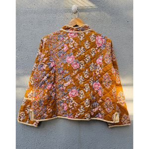High Quality Vintage Floral Quilted Cotton Jacket Handmade Kantha Style Women <b>Coat</b> Brown Patchwork Outerwear gift for her - Product Image 6