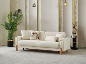 Luxury Solid Teak Wood Sofa Set Modern Japandi Boucle 3 2 1 1 Seater <b>Yellow</b> Sofa <b>Coffee</b> <b>Table</b> Corner <b>Tables</b> Villa Furniture - Product Image 4