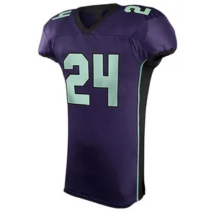 Maillots de football américain personnalisés en gros – Chemises respirantes en maille cousue, uniformes de sublimation pour matchs et entraînements - Product Image 2