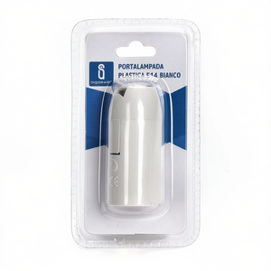 Support de lampe blanc PLASTICA E14 de PORTALAMPADA pour ventilateurs de plafond - Product Image 2