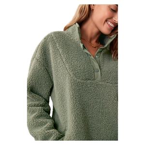 Nueva Chaqueta de Forro Polar Borg con Media Cremallera para Mujer, Sudadera de Forro Polar Sherpa Tipo Polo - Product Image 2