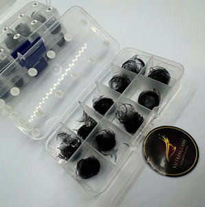 Pestañas de Volumen Mega Preformadas de Marca Privada, 500-1000 Fans Sueltos en Caja, Base Puntiaguda, Pelo Sintético, Longitud Mixta 3D-14D, PBT Suave - Product Image 2