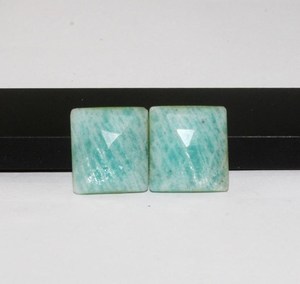 Natural Amazonite Square <b>Rose</b> Cut Amazonite loose gemstone <b>Top</b> Quality Ring & Earrings Jewelry Making <b>Rose</b> cut High Custom - Product Image 4