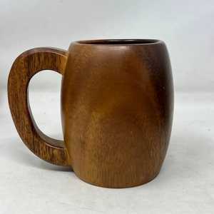 Vintage Wooden <b>Mug</b> with Handle Classic Design Eco-Friendly & Microwave Safe Luxury Stocked for Home Wine Office & Travel Use - Product Image 1