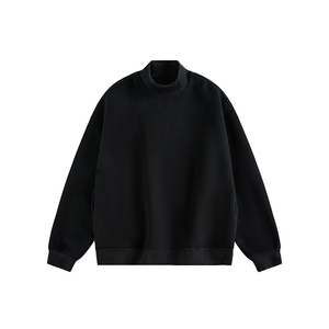 Sudadera de cuello alto estampada de algodón grueso para mujer, estilo casual de otoño, personalizada, oversize y ecológica - Product Image 2