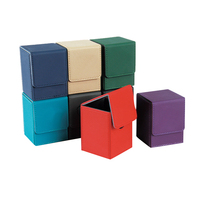 Forme carrée de matière plastique d'injection professionnelle de couleur unie personnalisée de boîte de jeu de carte de jeu de capacité élevée