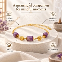Bracelets d'amitié perlés faits à la main avec pierres précieuses de Sugilite, bracelet chaîne en cristal de guérison des chakras pour le yoga et les cadeaux