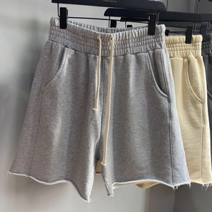 Fournisseur en gros de shorts en coton premium French Terry, shorts décontractés, broderie de logo personnalisé OEM, marque privée, vêtements streetwear - Product Image 1