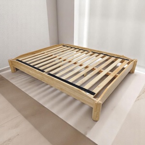OEM/ODM Manufacturers Rubberwood Bed <b>Frame</b> Japanese Joinery Wooden Beds Minimalist Bedroom Furniture Vietnam Furniture Supplier - Product Image 1
