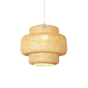 Decorative Bamboo <b>Lamp</b> Cover Natural Woven Hanging Lampshade for Living Room Hotel Resort Wholesale - Product Image 5