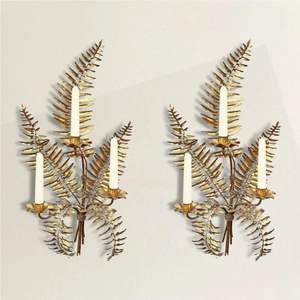 Handcrafted Metal Vine Leaf <b>Wall</b> <b>Sconce</b> Double Arm Elegant Bronze Branch <b>Wall</b> Mount Candle Holder for Vintage Home Decor - Product Image 5