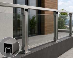 ท่อเหล็กสี่เหลี่ยมสแตนเลส SHREERANG STEEL |   ท่อร่องแบบที่ 202 มาตรฐาน ASTM สำหรับเสาจับบันได - Product Image 3