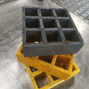 Prototypage rapide : Bloc grille usiné CNC, structure creuse noir-jaune, modèle brochée, SLA, aluminium, cuivre, laiton, magnétique - Product Image 1