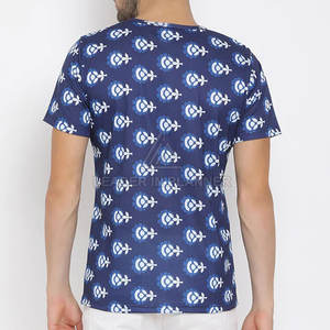 เสื้อยืดซับลิเมชั่นดีไซน์ใหม่ ผ้าฝ้าย 100% สกรีนโลโก้ตามสั่ง ทรงหลวม ราคาขายส่ง สำหรับผู้ชาย - Product Image 3