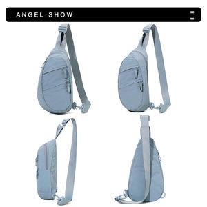 Unisex Fashion Wrinkle Nylon Waterproof Multi-Color Sport Fanny Pack with <b>USB</b> Custom Logo Belt Waist Bag - Product Image 3