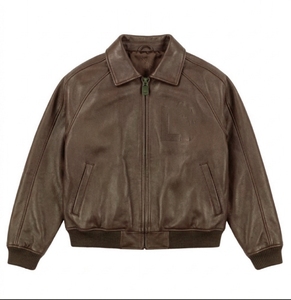 Fashionable Casual Leather <b>Jacket</b> for Men's Winter Wear with Good Quality Material OEM Custom Service - Product Image 1