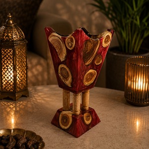 Quemador de Incienso Indio de Madera de Sándalo Sólido, Hecho a Mano, Ecológico, Duradero, de Estilo Lujoso HASAN CRAFT, para Uso Religioso en Mezquitas y Majlis - Product Image 1