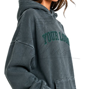 Sudadera con Capucha de Alta Calidad para Mujer, con Logotipo Personalizado, Talla Grande, Cómoda, Estilo Urbano, de Felpa - Product Image 3
