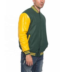 OEM Custom Manufacturer's <b>Men's</b> College Varsity <b>Jacket</b> Woolen Embroidered Wool Patches Leather Sleeves Baseball Letterman Style - Product Image 5