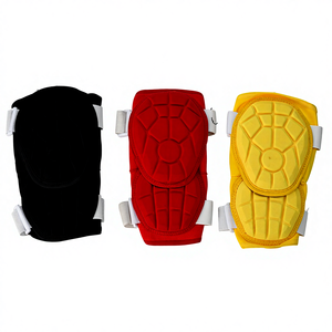 Rodilleras WARPRO INDUSTRY de EVA, Gruesas, con Absorción de Impactos, Transpirables, Unisex, para Todas las Estaciones, para Skateboarding, en Rojo, Amarillo y Negro - Product Image 1